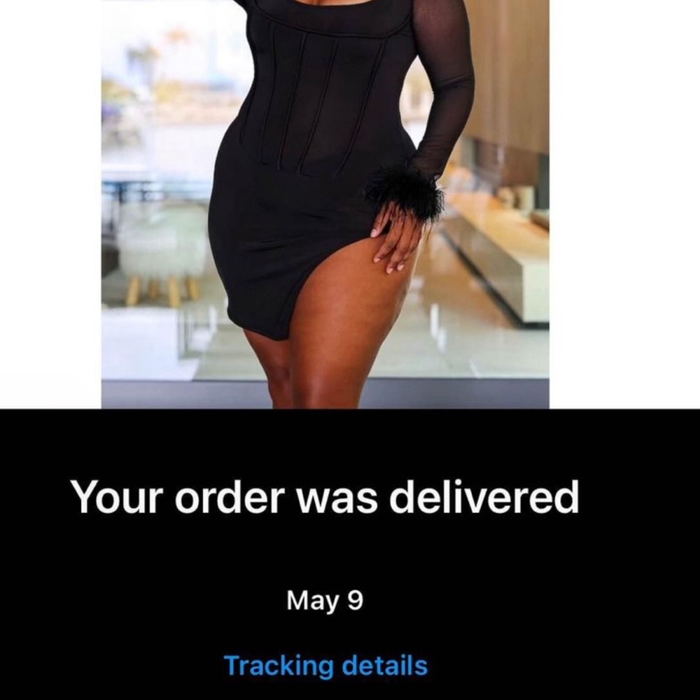 Black bodycon dress